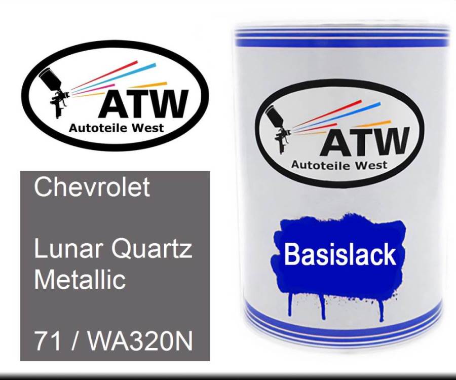 Chevrolet, Lunar Quartz Metallic, 71 / WA320N: 500ml Lackdose, von ATW Autoteile West.